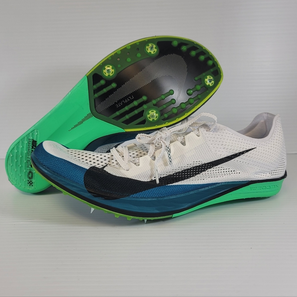 Nike ZoomX Dragonfly 2 Elite Track Spikes White Teal Green FZ9315-102 Mens